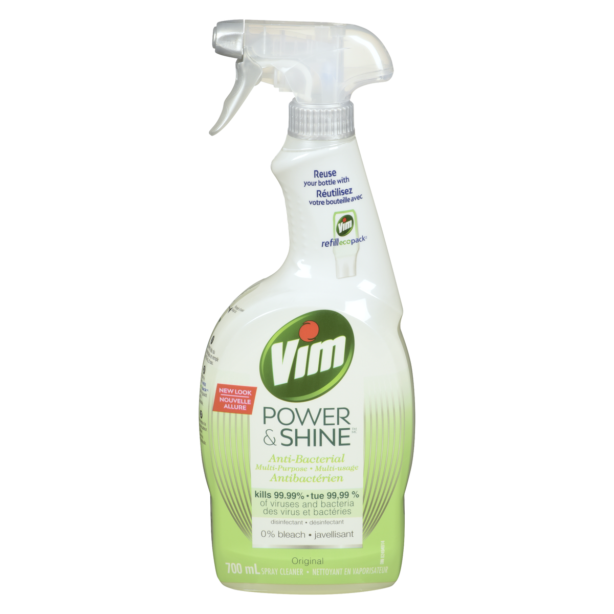 Vim Power & Shine Ati-Bacterial Originl Cleaner 700Ml - Case of 21