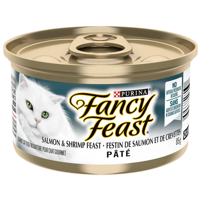 Purina Fancy Feast Salmon & Shrimp Pâté Cat Food 85g - Case of 24