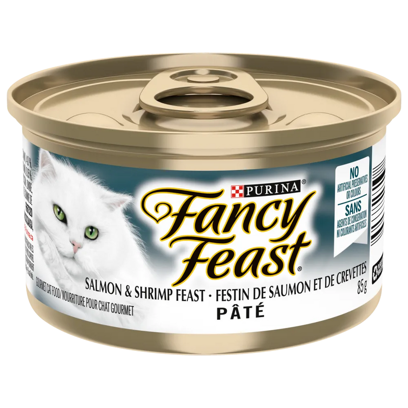 Purina Fancy Feast Salmon & Shrimp Pâté Cat Food 85g - Case of 24