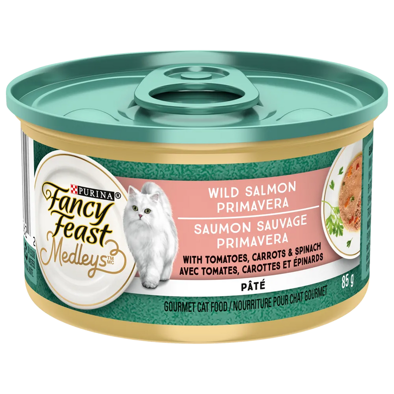 Purina Fancy Feast Wild Salmon Primavera Pâté Cat Food 85g - Case of 24