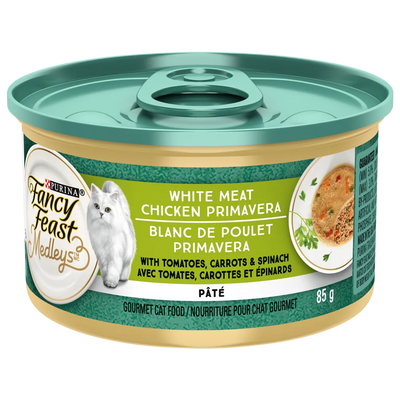 Purina Fancy Feast White Meat Chicken Primavera Pâté Cat Food 85g - Case of 24