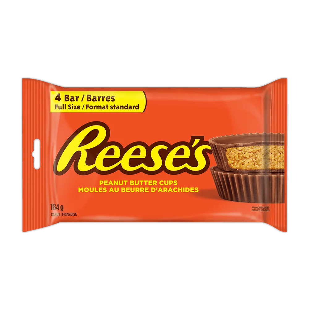 Reese's Peanut Butter Cups 4 Bars 184g - Case of 12