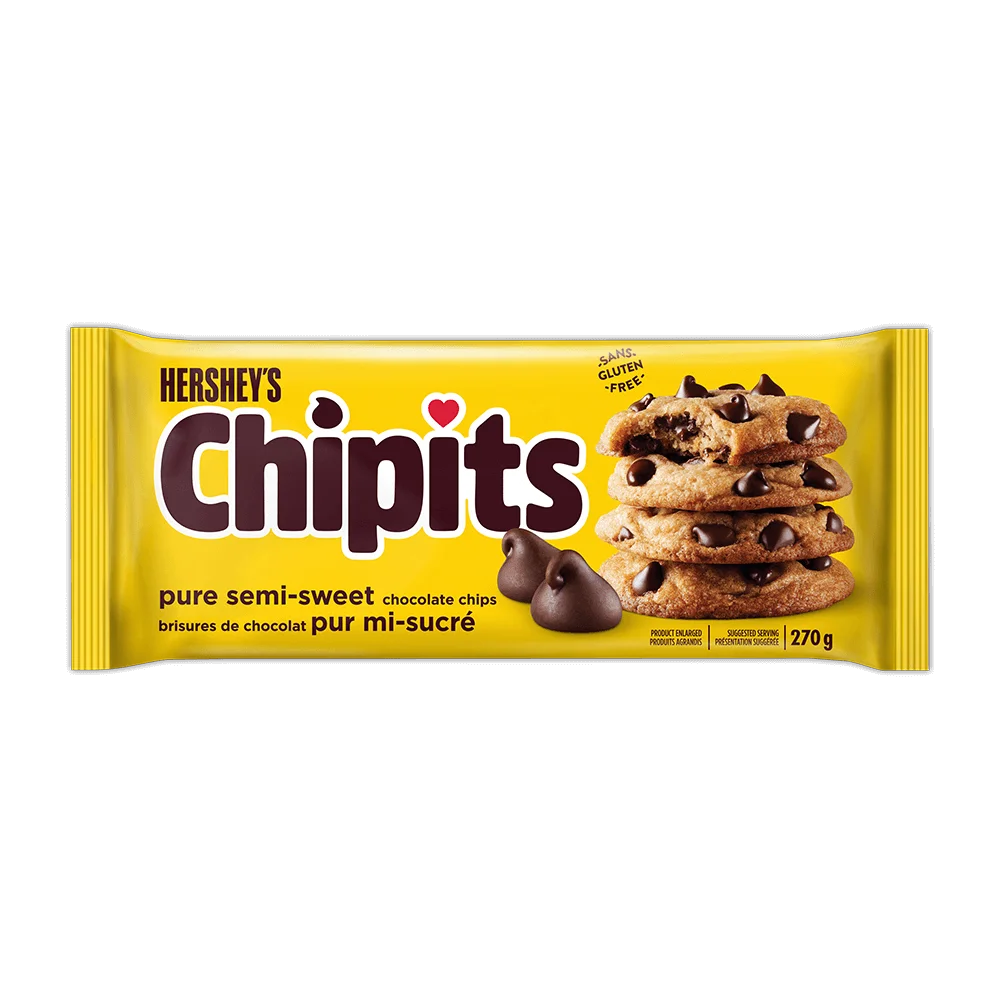 Hershey’s Chipits Pure Semi-Sweet Chocolate Chips - Case of 18