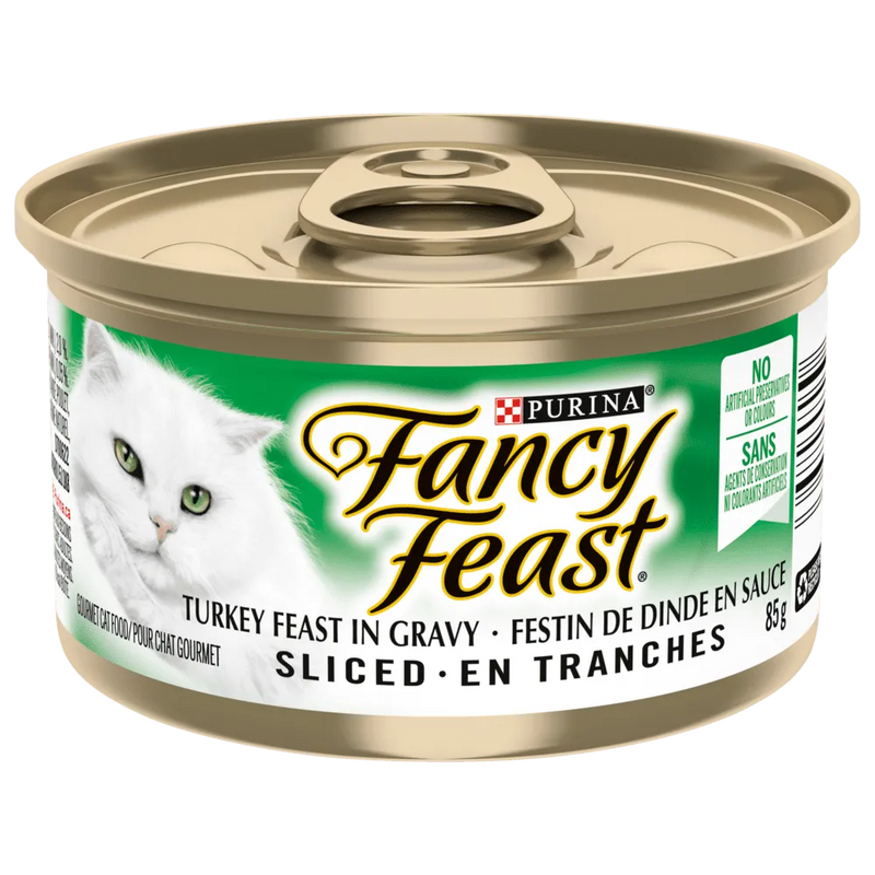 Purina Fancy Feast Sliced Turkey Cat Food 85g - Case of 24