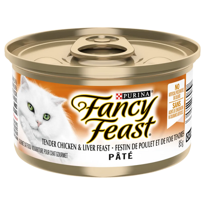 Purina Fancy Feast Tender Chicken & Liver Pâté Cat Food 85g - Case of 24