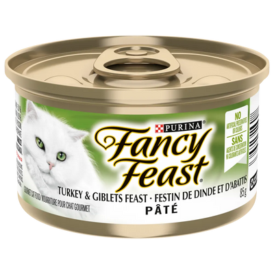 Purina Fancy Feast Turkey & Giblets Pâté Cat Food 85g - Case of 24