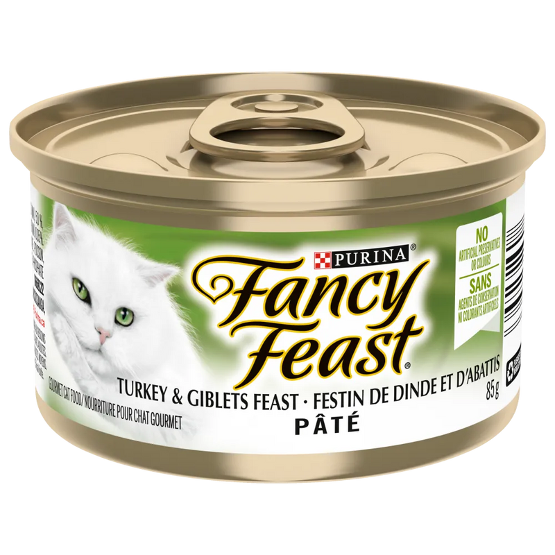 Purina Fancy Feast Turkey & Giblets Pâté Cat Food 85g - Case of 24