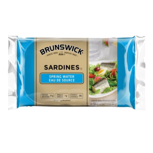 Brunswick Sardine Fillets Spring Water 106g - Case of 18