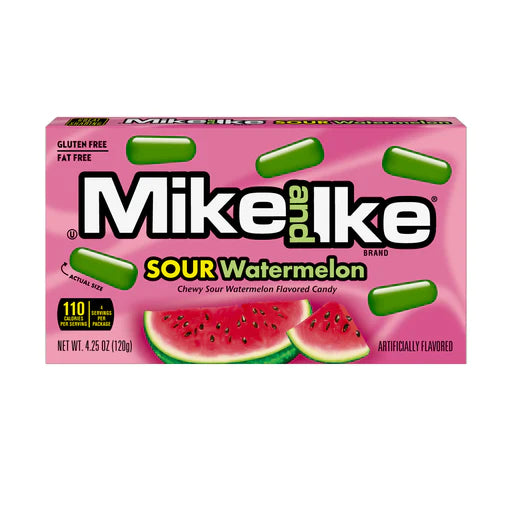 Mike & Ike Sour Watermelon Theater Box 120g (12 Pack)