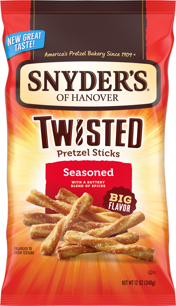 Snyder's Pretzel Twisted Sticks Seasoned 340g - Case of 12