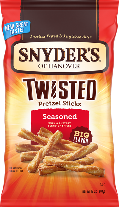 Snyder's Pretzel Twisted Sticks Seasoned 340g - Case of 12