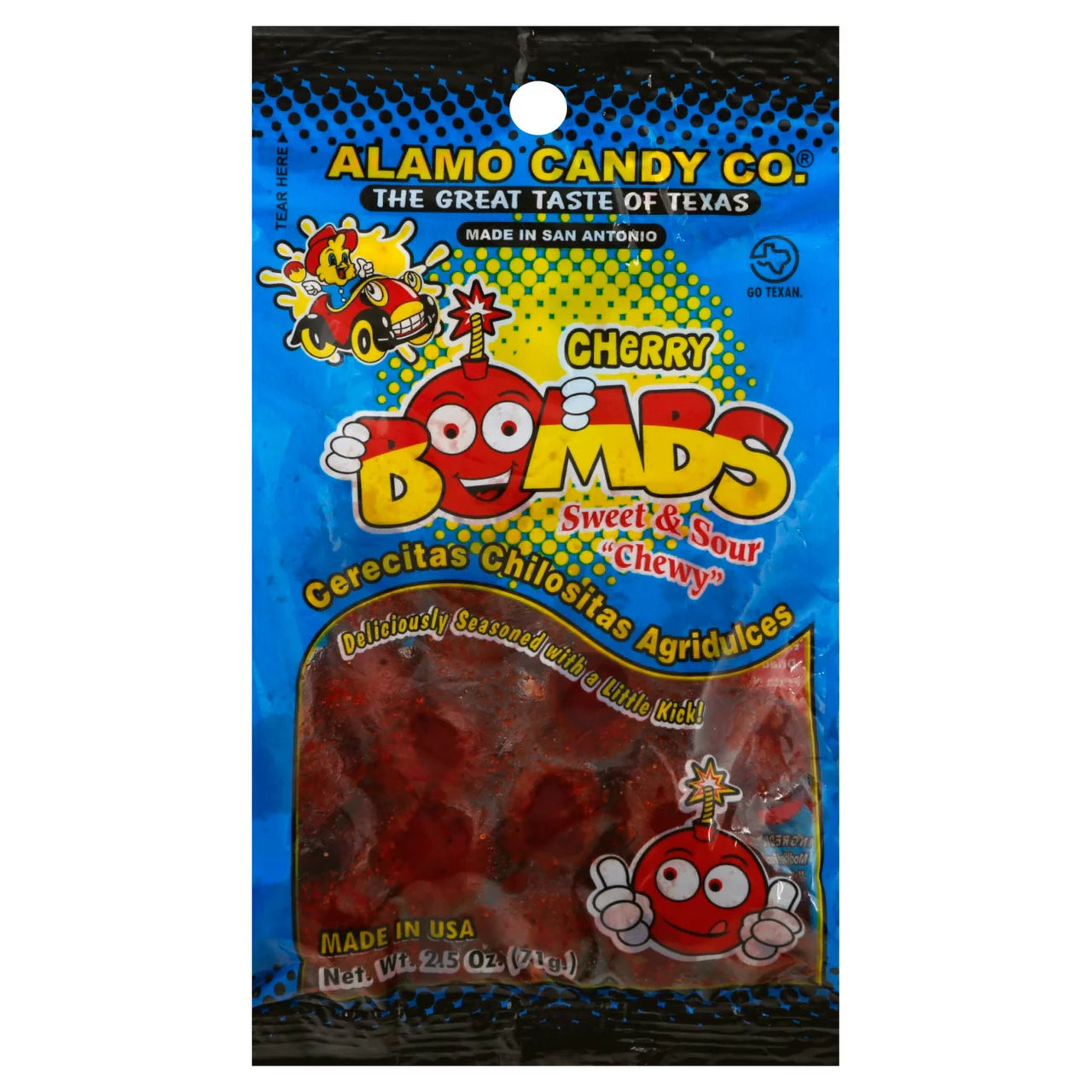 Alamo Candy Cherry Bombs Sweet & Sour with Chili - 12ct