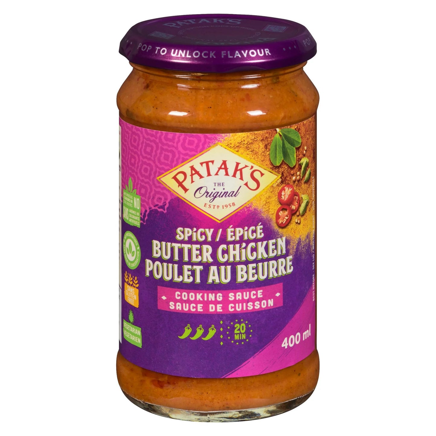 Patak’s Spicy Butter Chicken Cooking Sauce 400ml - Case of 6