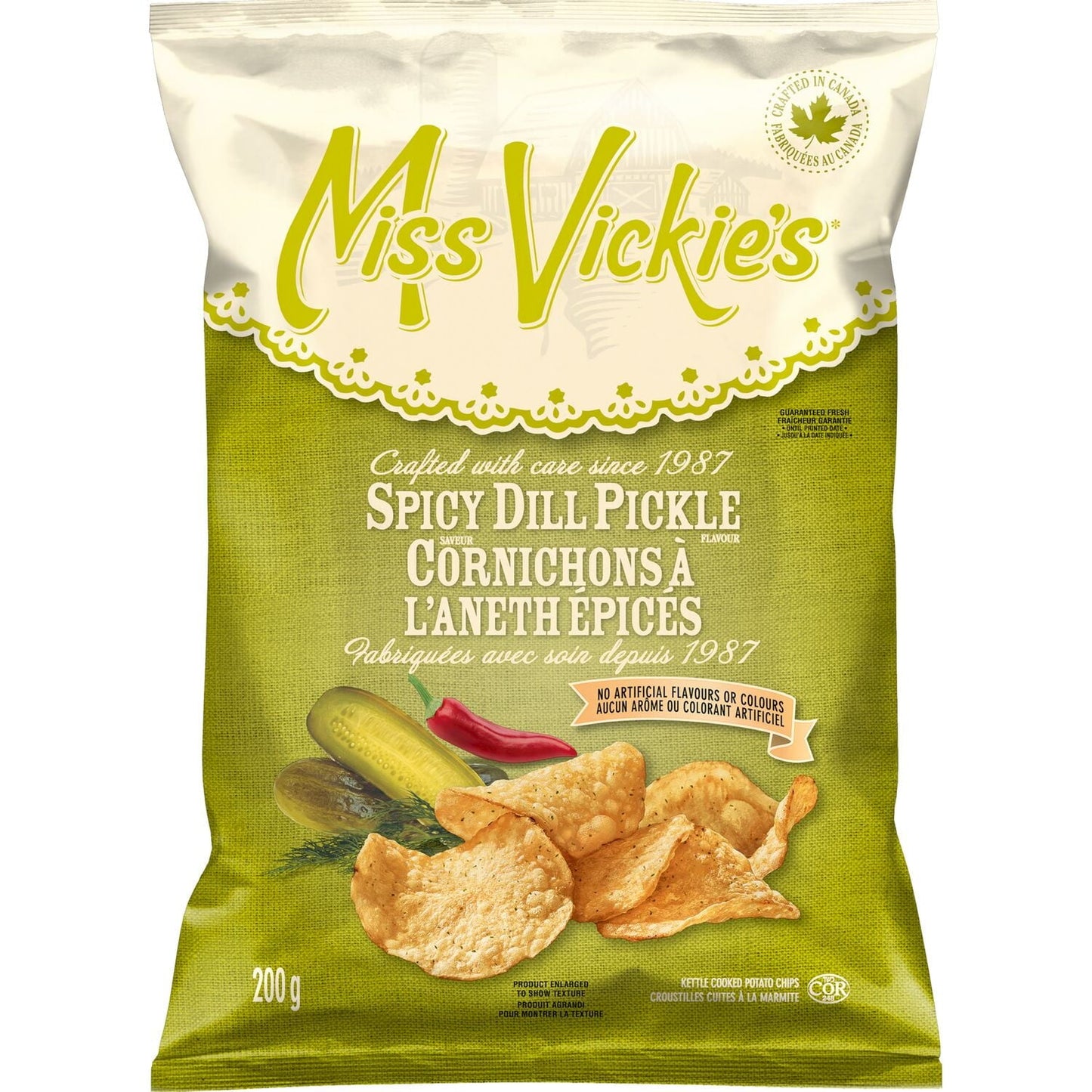 Miss Vickie's Spicy Dill Pickle 200g - Case of 12