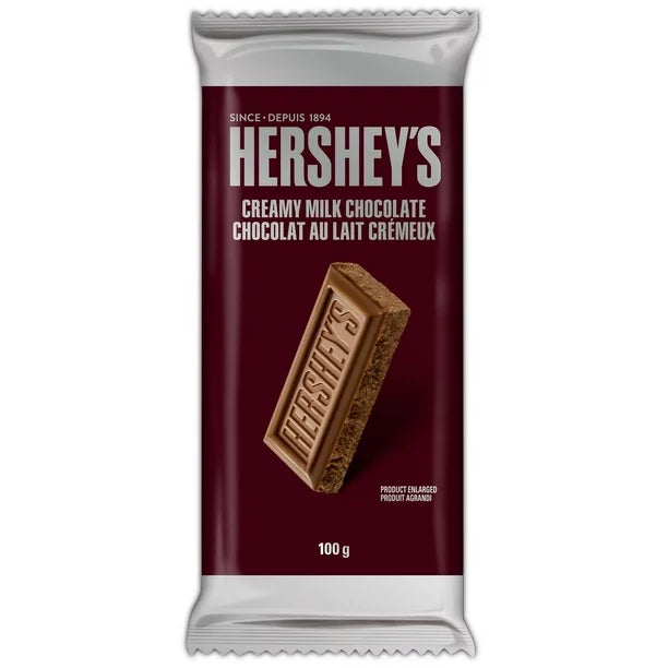 Hershey’s Milk Chocolate Bar 100g (Case of 12)