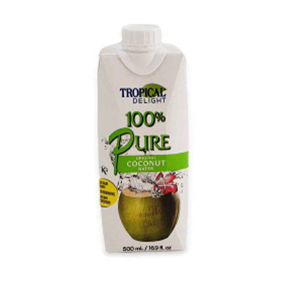 Tropical Delight 100% Pure Coconut Water 500ml (12 Pack)