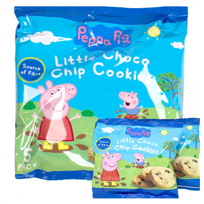 Peppa Pig little Choc Chip Cookies 5pk - 12 Pack