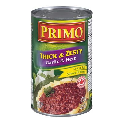 Primo Thick & Zesty Garlic & Herb Sauce 680ml - Case of 12