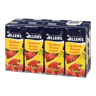 Allen's Strawberry Banana Cocktail 200ml (8 Pack)