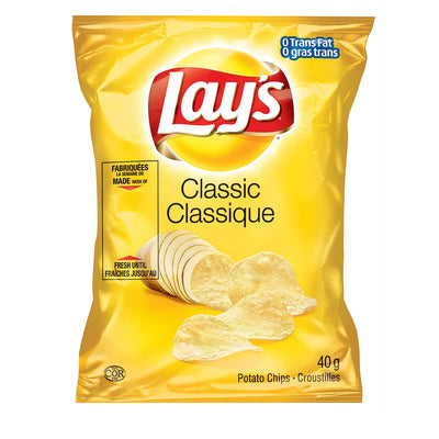 Lay's Classic Potato Chips 40g - 40ct