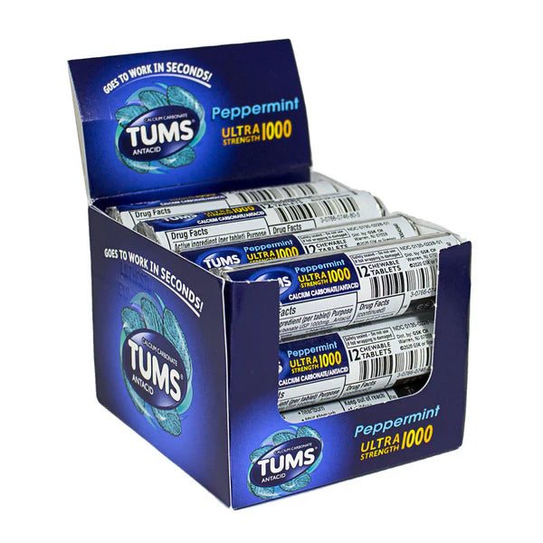 Tums Ultra Strength Peppermint Antacids - 12ct