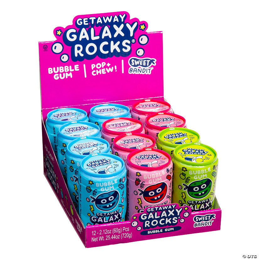 Sweet Bandit Galaxy Rocks Bubble Gum - 12ct