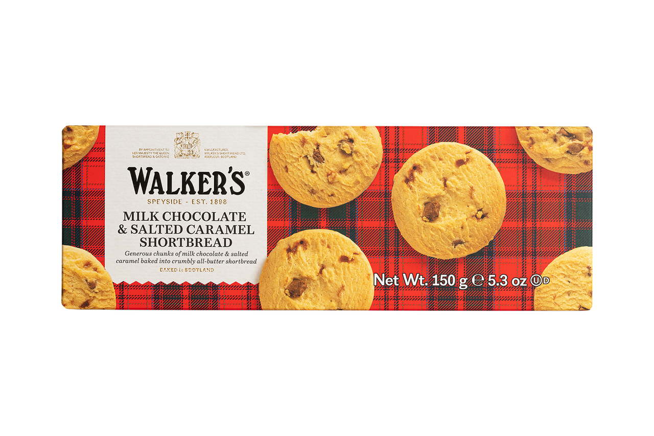 Walkers All Butter Milk Chocolate & Salted Caramel Shortbread - Case of 12