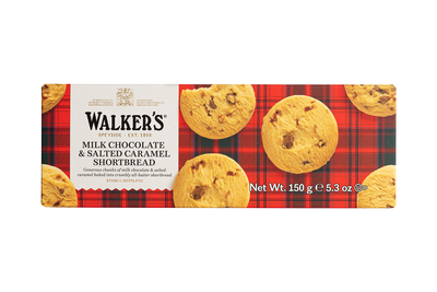 Walkers All Butter Milk Chocolate & Salted Caramel Shortbread - Case of 12