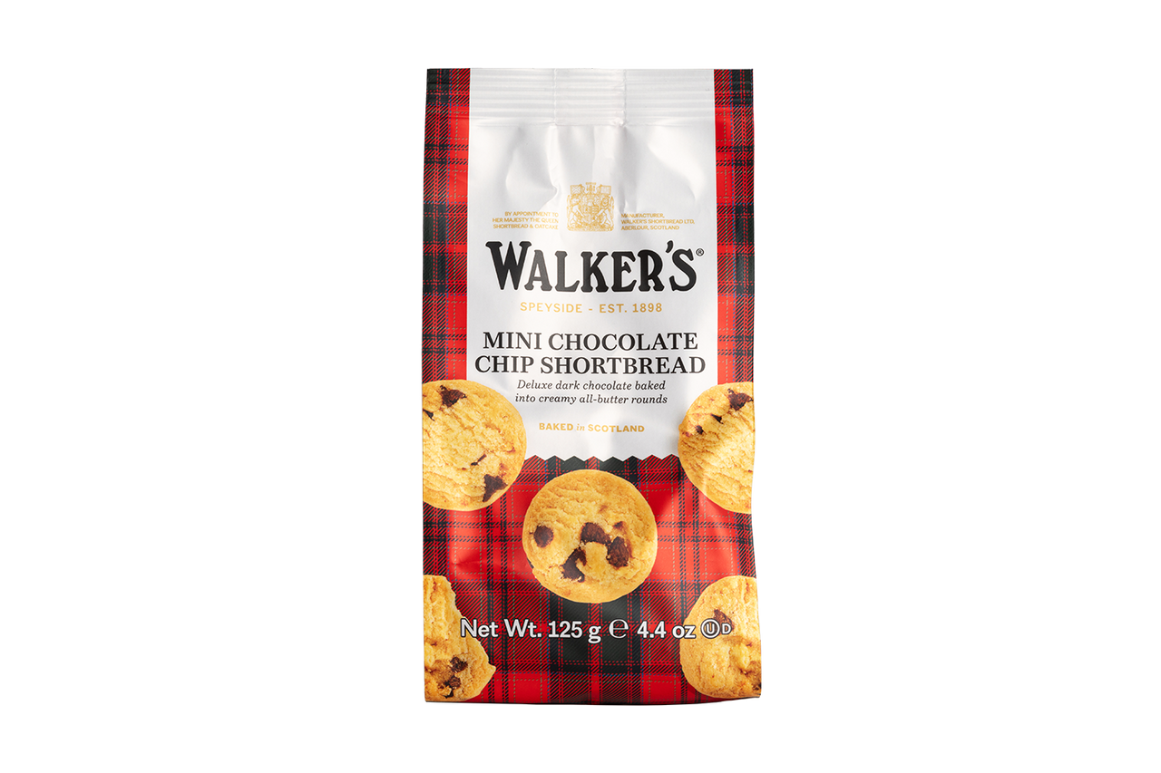 Walkers All Butter Mini Chocolate Chip Shortbread Bag - Case of 12