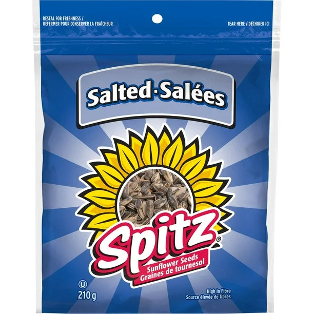 Spitz Sunflower Seeds Salted 210g - Case of 24