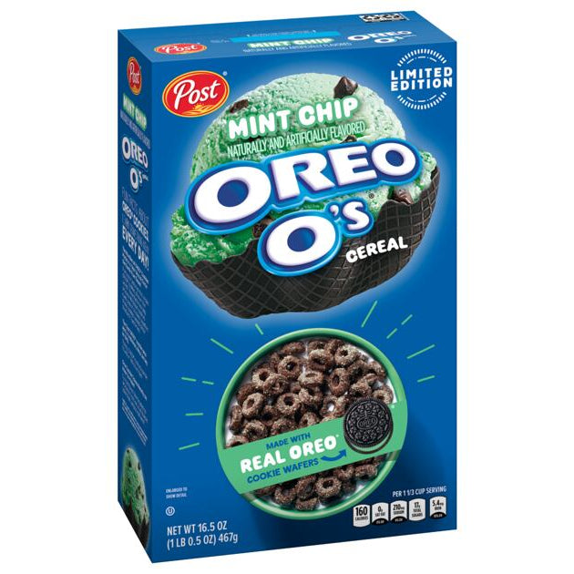 Oreo O's Mint Chip Cereal 467g - Case of 12