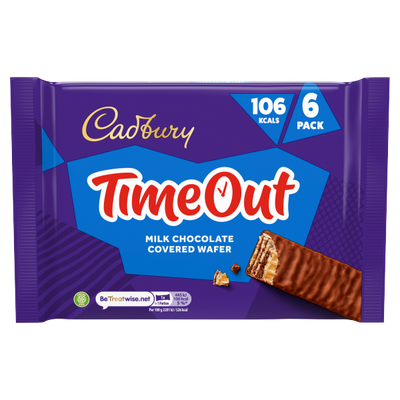 Cadbury Time Out Bars 6pk - Case of 13 - UK