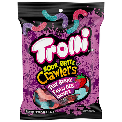 Trolli Sour Brite Crawlers Very Berry Peg Bag (Case of 12)