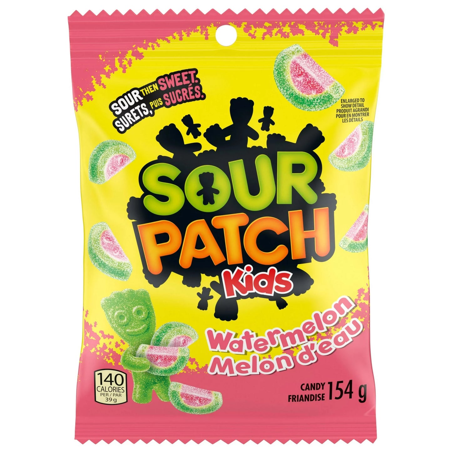 Sour Patch Kids Watermelon Peg Bag 154g - Case Of 12