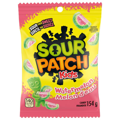 Sour Patch Kids Watermelon Peg Bag 154g - Case Of 12