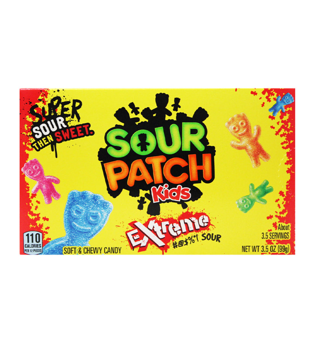 Sour Patch Kids Extreme Theater Box 99g - Case Of 12