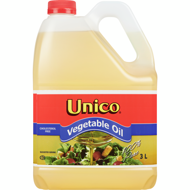 Unico Vegetable Oil 3L - Case of 4