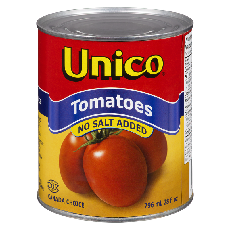 Unico Whole Tomatoes No Salt 796ml - Case of 12