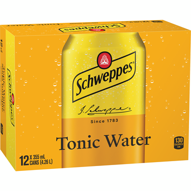 Schweppes Tonic Water 355ml - Case of 12