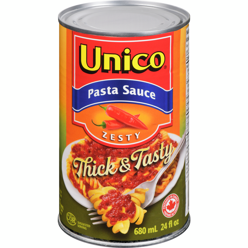 Unico Zesty Thick & Tasty Pasta Sauce 680ml - Case of 12