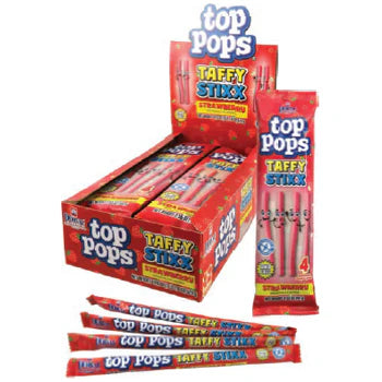 Top Pops Taffy Stixx Strawberry - 12ct