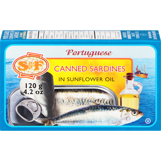 S&F Portuguese Sardines in Sunflower Oil 120g - Case of 24