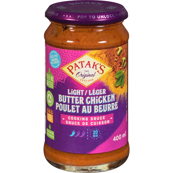 Patak’s Light Butter Chicken Cooking Sauce 400ml - Case of 6