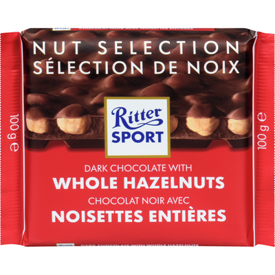 Ritter Sport Dark Chocolate with Whole Hazelnuts Bars - 11ct