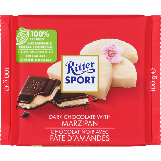 Ritter Sport Dark Chocolate with Marzipan Bars - 11ct