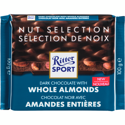 Ritter Sport Dark Chocolate with Whole Almonds Bars - 11ct