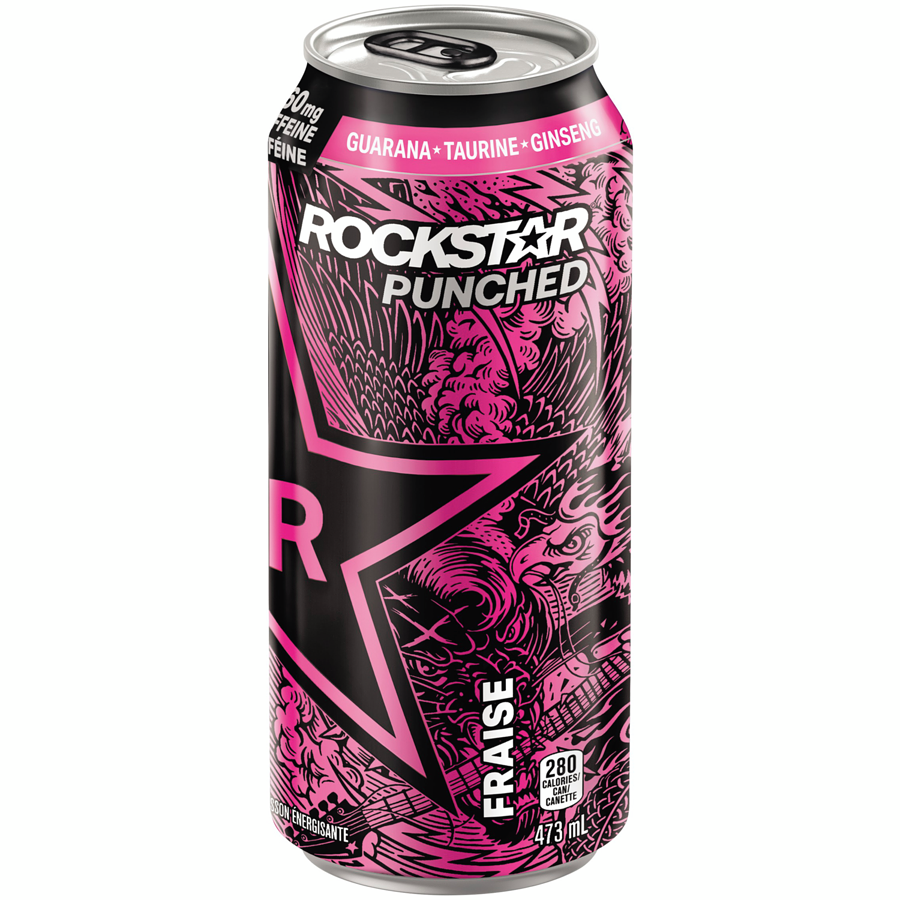 Rockstar Punched Strawberry 473ml - 12Ct