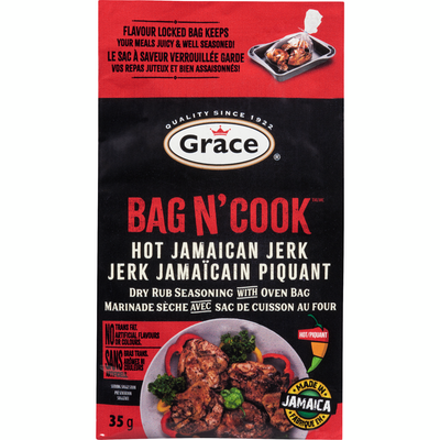 Grace Bag N' Cook Hot Jamaican Jerk 35g - Case of 8