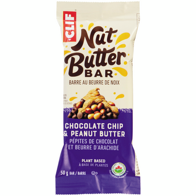 Clif Nut Butter Bar Chocolate Chip & Peanut Butter 50G 12Ct