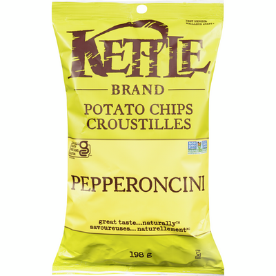 Kettle Brand Pepperoncini Potato Chips - Case of 12